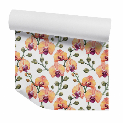 Tapeta na stenu Oranžové dekoratívne orchidey