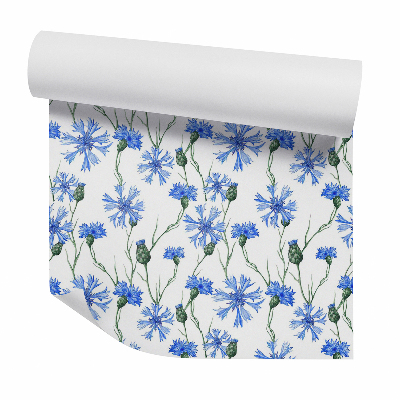 Tapeta Dekoratívne modré kvety