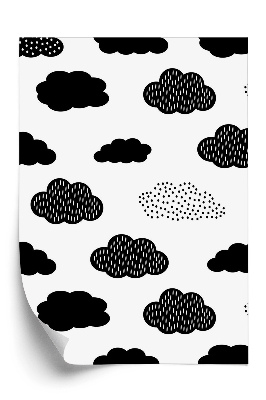 Tapeta na stenu Čiernobiele oblaky