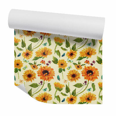 Tapeta na stenu Motýle medzi slnečnicami