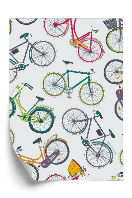 Tapeta na stenu Ručne kreslené farebné bicykle