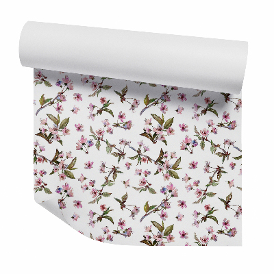 Tapeta Akvarelové kvety na konároch