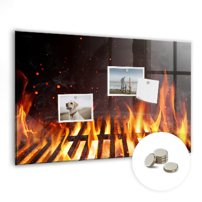 Magnetická tabuľa na stenu Mriežky a plamene
