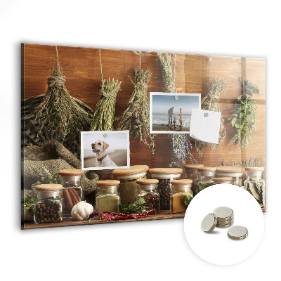 Magnetická tabuľa na stenu Korenie a bylinky