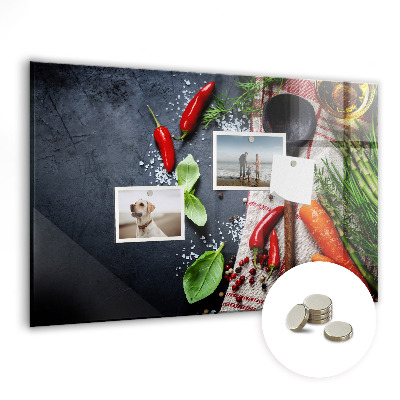 Magnetická tabuľa na magnetky Bylinky a korenie