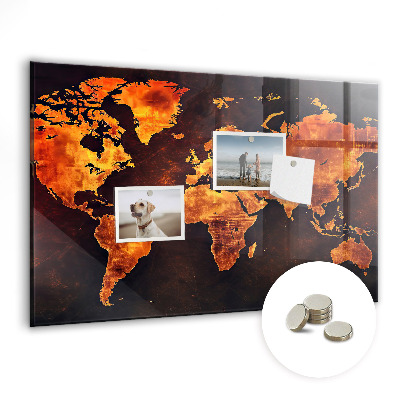 Detská magnetická tabuľa Ohnivé kontinenty