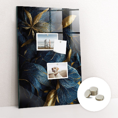 Magnetická tabuľa na magnetky Tmavá kvetinová