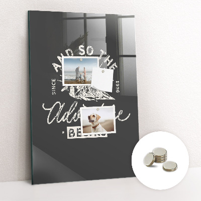 Magnetická tabuľa na stenu Dobrodružstvo sa začína