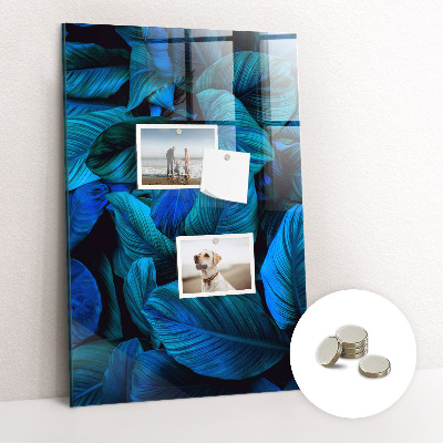 Magnetická tabuľa Modré exotické listy