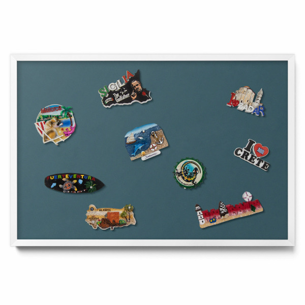 Tmavo tyrkysová farba Tabula na magnetky na stenu