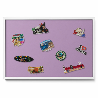 Pastelovo fialová farba Magnetická tabuľa