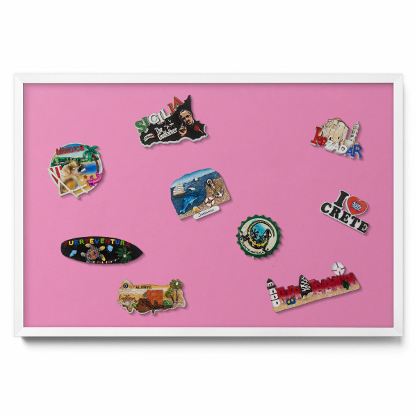 Ružová farba Magneticka tabula na stenu