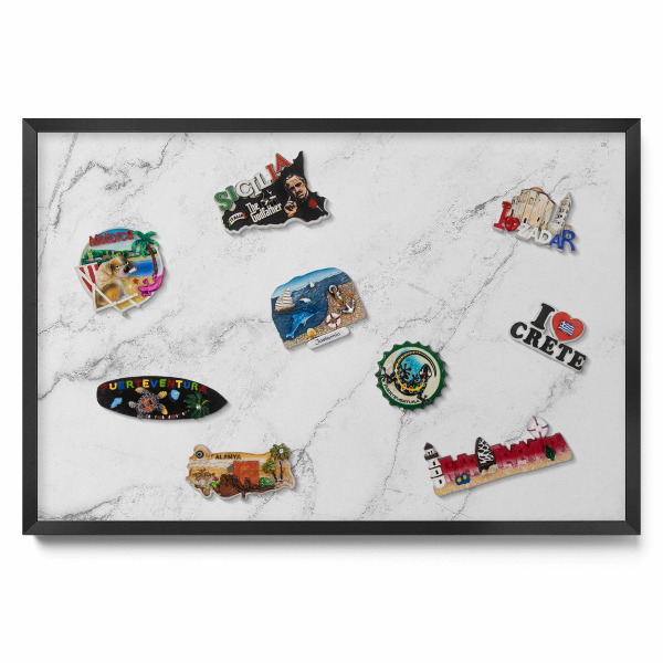 Jemný svetlý mramor Magnetická tabuľa na magnetky