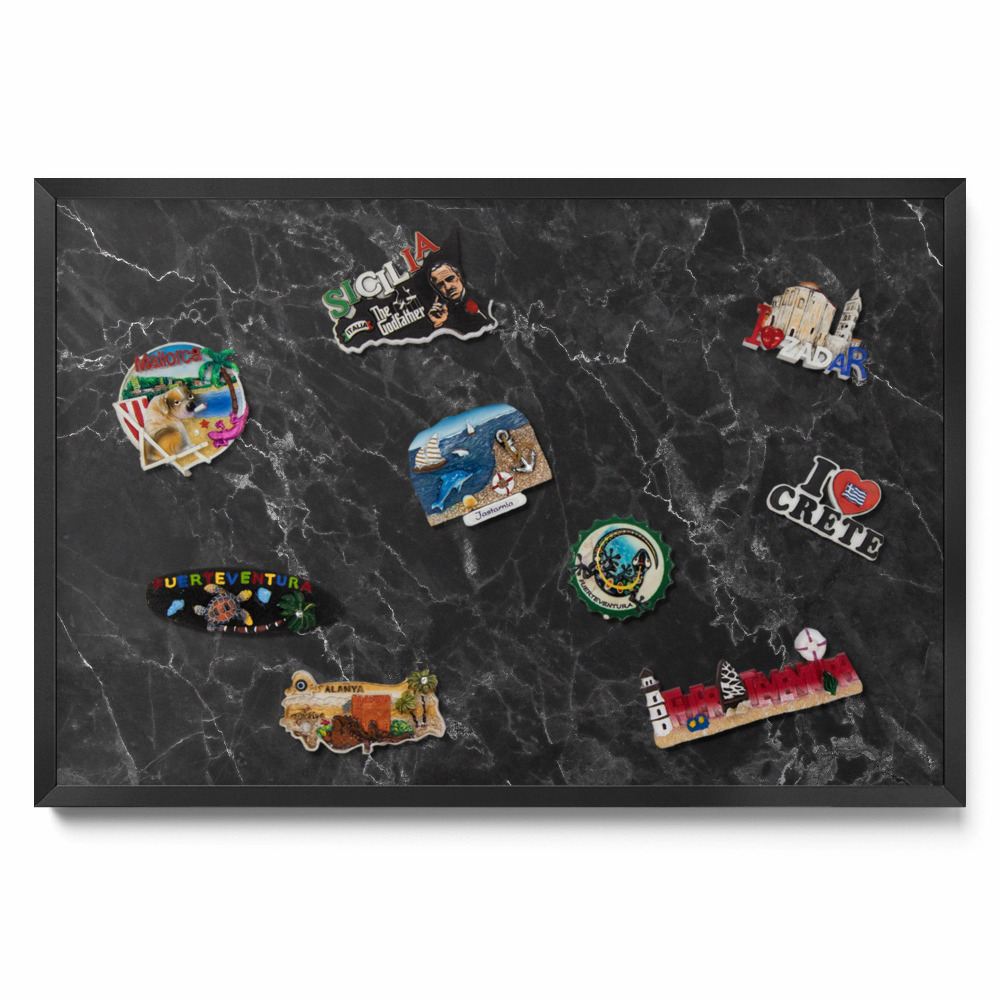 Magnetická tabuľa Elegantný čierny mramor