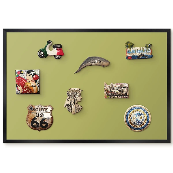 Magnetická tabuľa s minimalistickým zeleným vintage pozadím