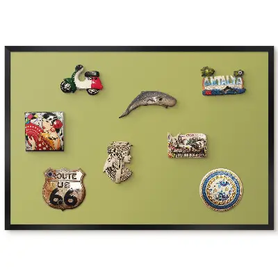 Magnetická tabuľa s minimalistickým zeleným vintage pozadím