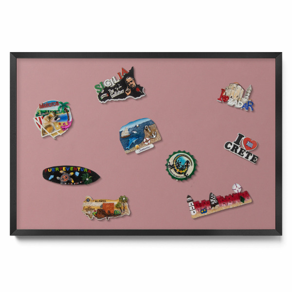 Pastelovo ružová farba Magnetická tabuľa na magnetky