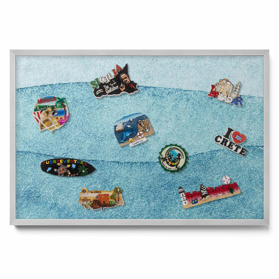 Magnetická tabuľa na magnetky Akvarelové modré vlny