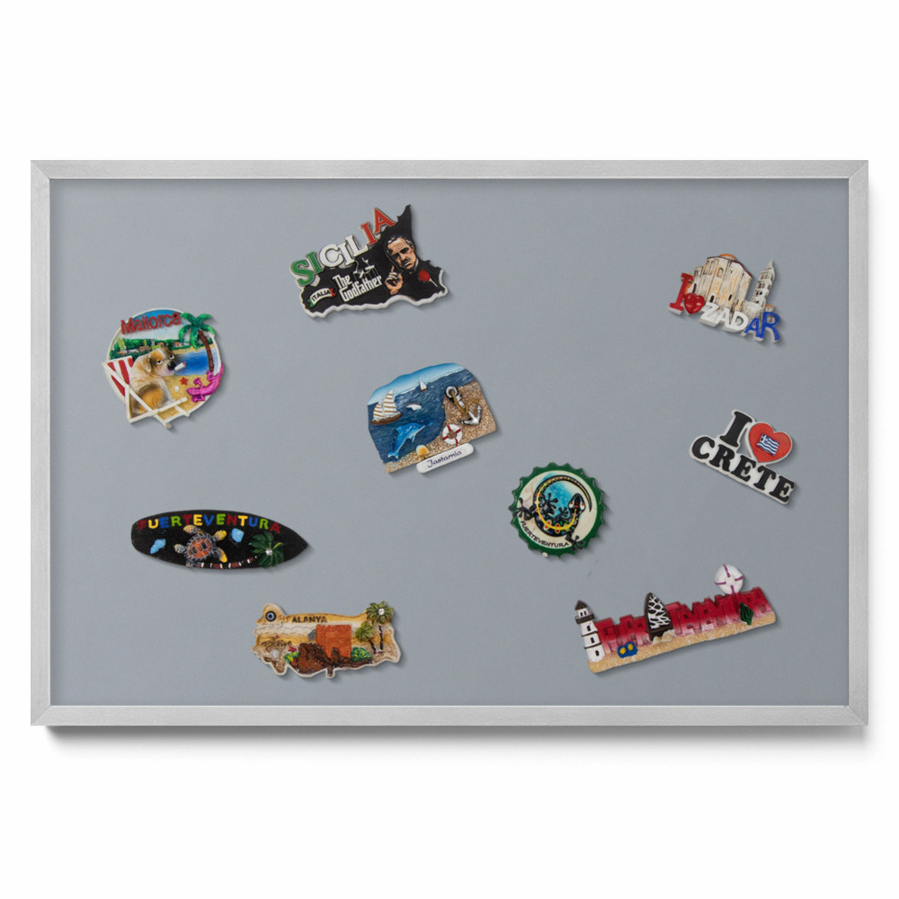 Magnetická tabuľa na magnetky Sivá farba