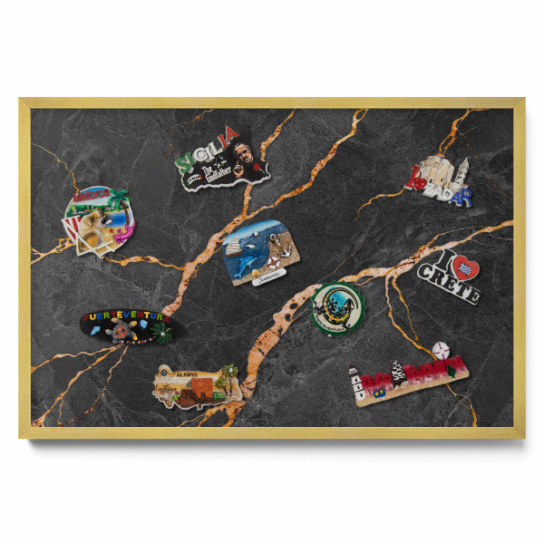 Magnetická tabuľa Zdobený tmavý mramor