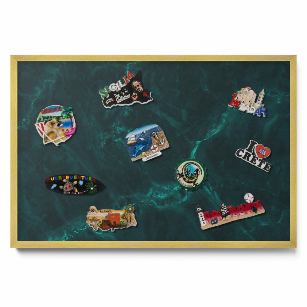 Fľaškovo zelený mramor Magneticka tabula na stenu