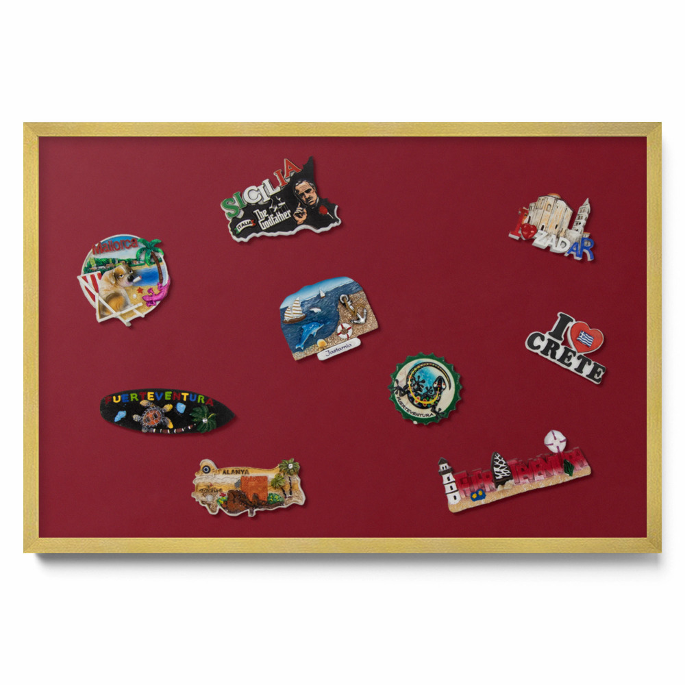 Bordová farba Magneticka tabula na stenu