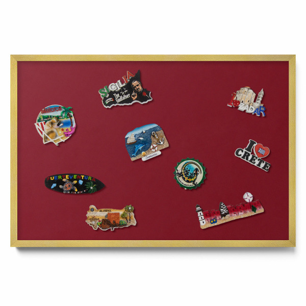 Bordová farba Magneticka tabula na stenu