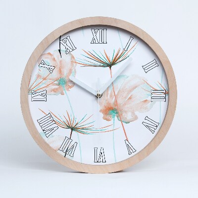 Drevené nástenné hodiny Púpava