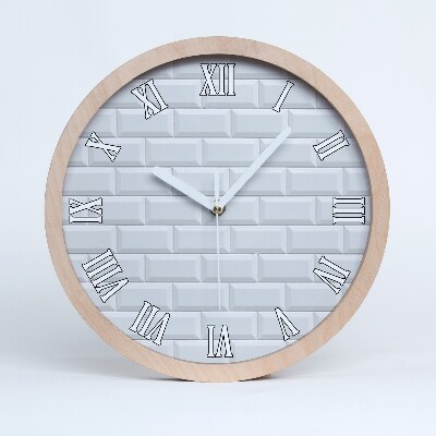 Drevené hodiny Keramická stena