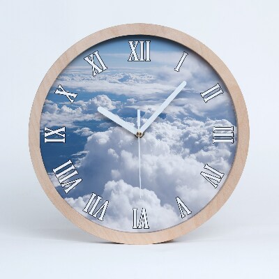 Drevené hodiny Pohľad z lietadla