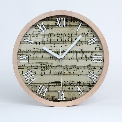 Drevené nástenné hodiny Poznámky na paličke