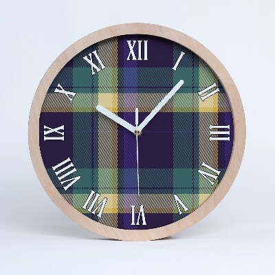 Drevené hodiny na stenu Textúra mriežky