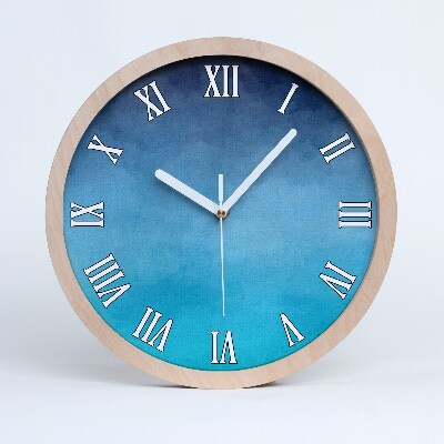 Drevené hodiny na stenu Dym