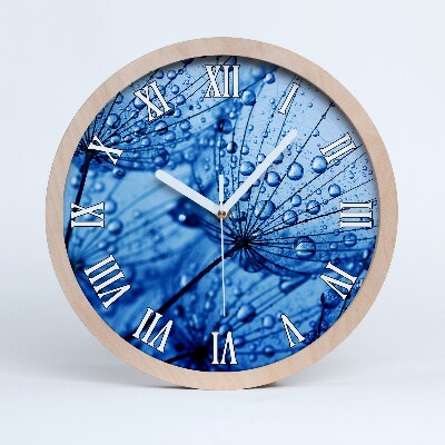 Drevené hodiny na stenu Semeno dymovnice