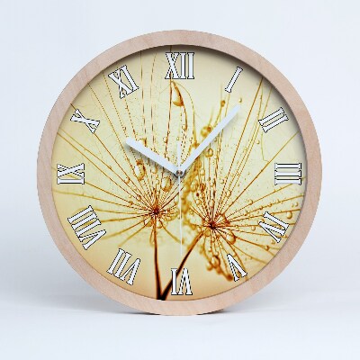 Drevené nástenné hodiny Semienka dúchadiel