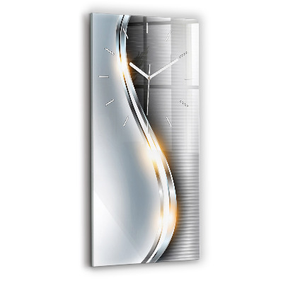 Sklenené nástenné hodiny Kovová abstrakcia
