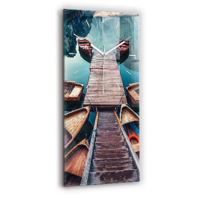 Sklenené hodiny Most a jazero