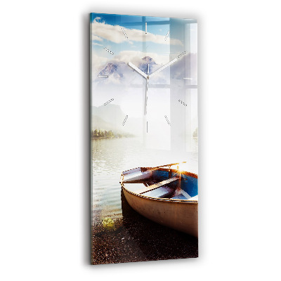 Vertikálne sklenené hodiny Pohľad na jazero