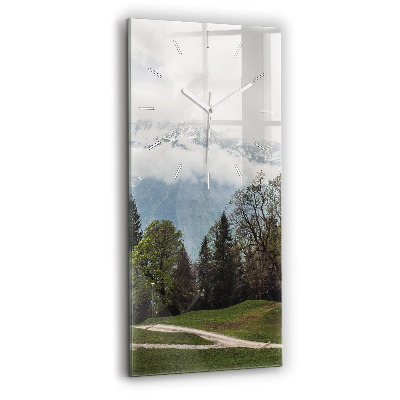 Sklenené hodiny Pohľad na hory