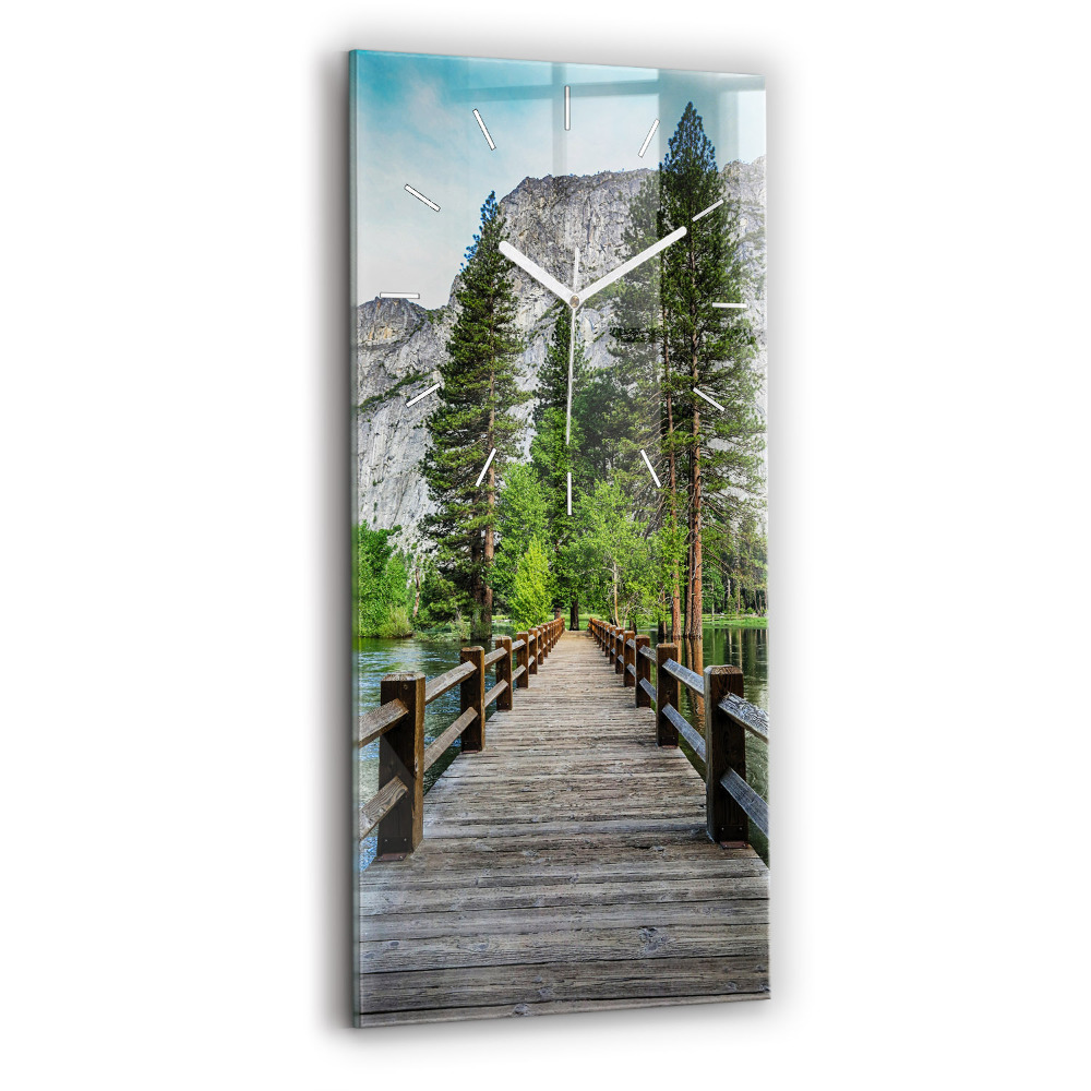 Sklenené hodiny Yosemitský drevený most