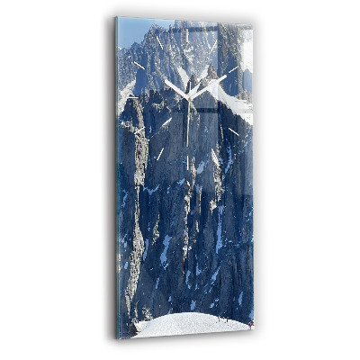 Sklenené hodiny na stenu Alpy v zime