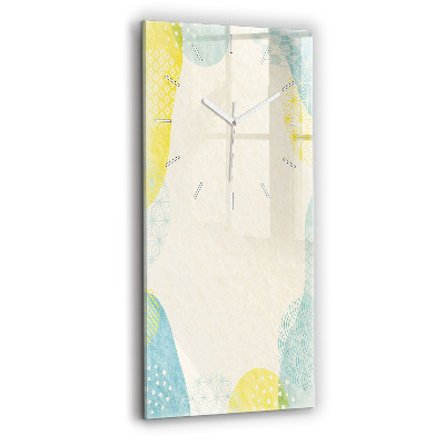 Vertikálne sklenené hodiny Rám so vzorom