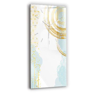 Sklenené nástenné hodiny Dekoratívny vzor