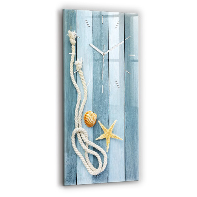 Sklenené hodiny Pruhy a mušle