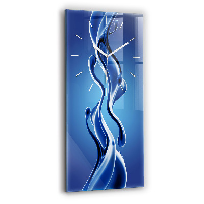 Sklenené nástenné hodiny Tekutá abstrakcia