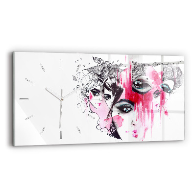 Sklenené hodiny Mnoho tvárí Abstrakt