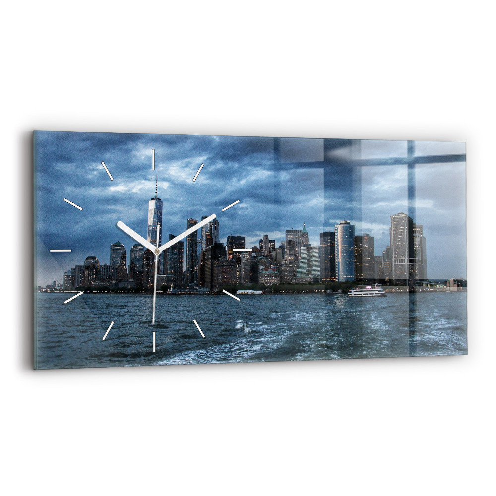 Sklenené hodiny Panoráma New Yorku