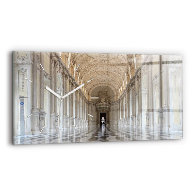 Sklenené hodiny na stenu Múzeum La Veneria Reale