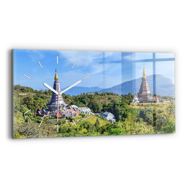 Sklenené hodiny na stenu Národný park Chiang Mai