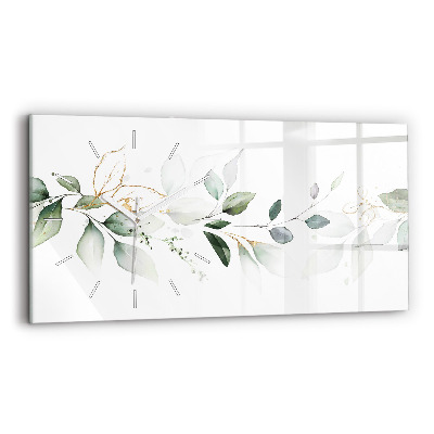 Sklenené hodiny Abstraktné listy